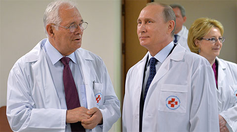 Владимир Путин и Леонид Рошаль
