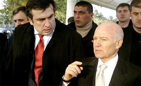 Михаил Саакашвили и Аслан Абашидзе