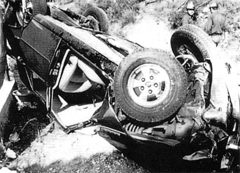 Автомобиль Грейс Келли после аварии