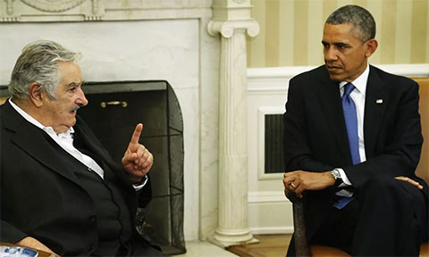Хосе Мухика и Барак Обама