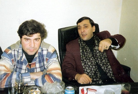 Слева: певец Сосо Павлиашвили и вор в законе Владимир Оганов